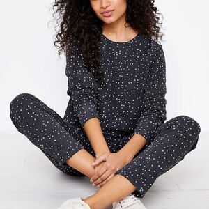 Lou & Grey for Loft Star Print Long Sleeve Top Medium